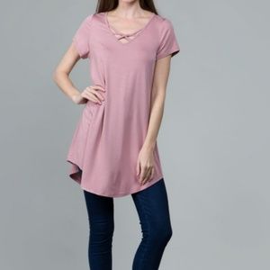 NWOT Plus size light mauve tunic
